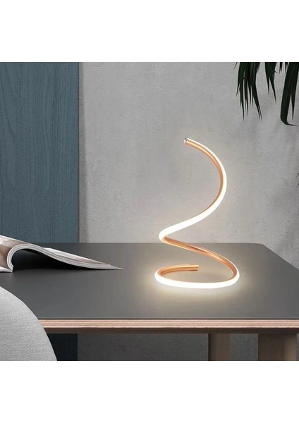 Nordic LED Masa Lambaları Modern Akrilik Metal Okuma Masası Yatak Odası Başucu Oturma Odası Çalışması Dekoratif Abd/ab Gece Işıkları Renk: USB Sıcak Işık/renk: Altın (Yurt Dışından)