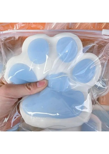 Ekstra Büyük Sıkma Kedi Pençe Stres Oyuncak Yavaş Röle Squishy Oyuncak Jöle Kedi Pençe Fidget Oyuncaklar Çocuklar Için Süper Yumuşak Duyusal Oyuncaklar Hediyeler Renk: 14CM Mavi (Yurt Dışından)