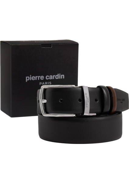 Siyah-Kahve Çift Yönlü Deri Erkek Kemeri (En 3,5 cm) PCCİFT01CF6