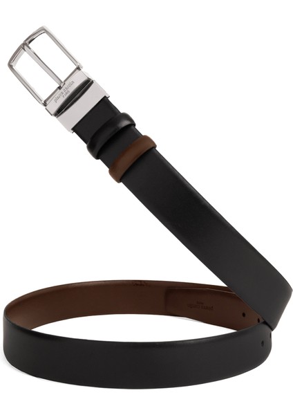 Siyah-Kahve Çift Yönlü Deri Erkek Kemeri (En 3,5 cm) PCCİFT01CF6 fiyatları