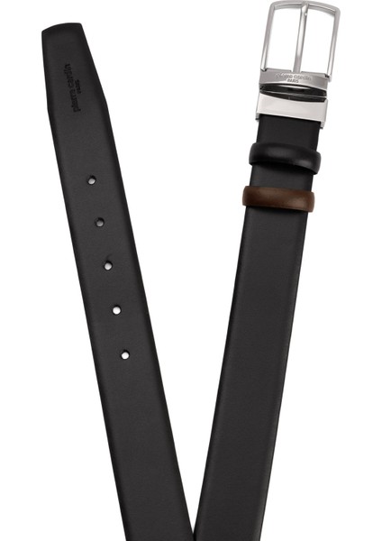 Siyah-Kahve Çift Yönlü Deri Erkek Kemeri (En 3,5 cm) PCCİFT01CF6 fırsatları