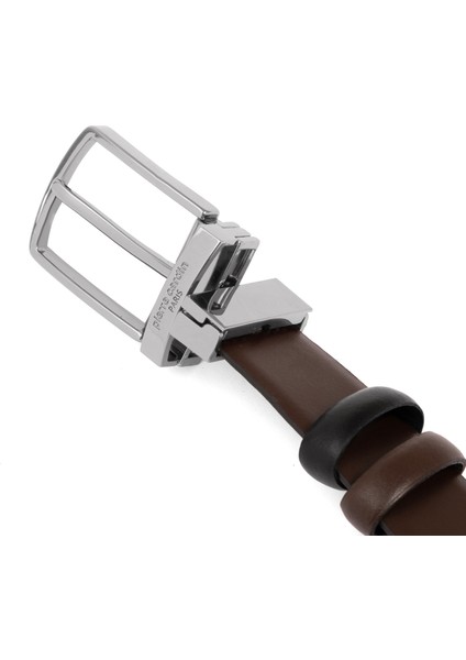 Siyah-Kahve Çift Yönlü Deri Erkek Kemeri (En 3,5 cm) PCCİFT01CF6