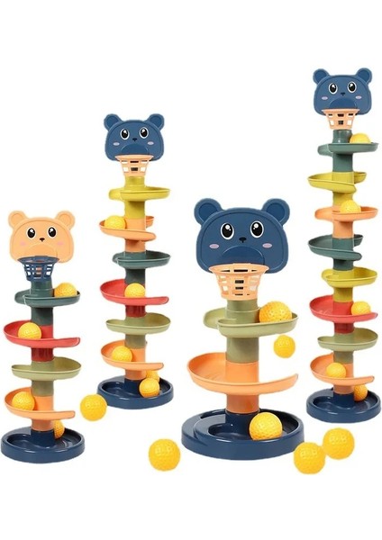 Montessori Bebek Track Haddeleme Top Oyuncakları Erken Eğitim Bulmacası Parmak Beceri Oyuncak Çocuk Duyusal Oyun Slayt Top Oyuncak Hediye Rolor: 2 Katman-2-Balls (Yurt Dışından)