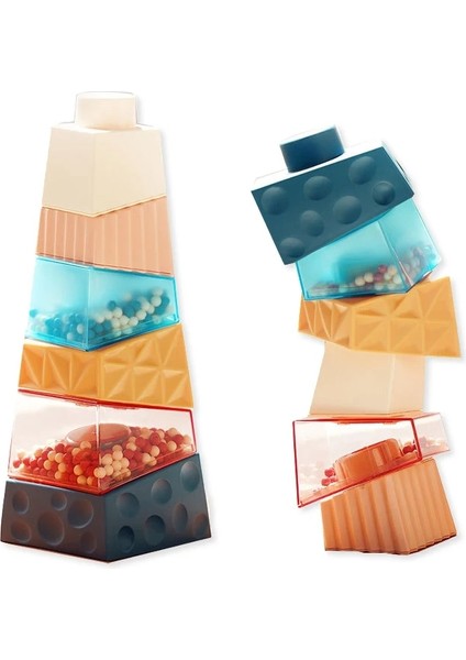 Montessori Bebek Istifleme Kulesi Oyuncaklar Istifleme Ses Yapı Taşları Denge Inşaat Oyunu Eğitim Duyusal Toddler Toyscolor: STF00456 (Yurt Dışından)