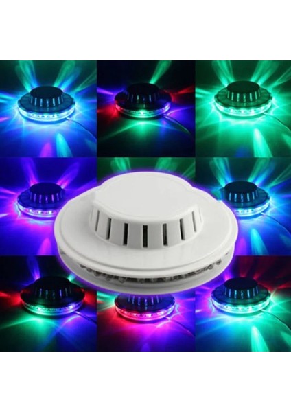 Dj Renkli Disko Işıkları 48 LED Dönen Duvar Işıkları Flash Ktv Online Mağaza Internet Ünlü Arka Plan Dekorasyon Işıkları Yayılan Renk: Biac/fiş Türü: Biz (Yurt Dışından)