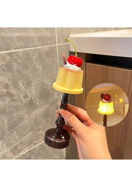 1/2pcs Puding LED Gece Işık Masası Lambası Le Güçlendirilmiş Başucu Lambası Sevimli Uyku Işığı Çocuk Yatak Odası Dekoru Süs: 2pcs Wram Puding (Yurt Dışından)