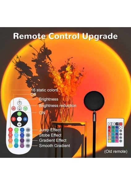 USB LED Projektör Gece Işığı Rgb Sunset Atmosfer Gece Işığı, Uzaktan Kumanda, Oda Dekorasyon Fotoğrafları Için Kullanılır (Yurt Dışından)