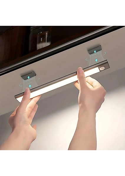 Yeni LED Ultra Ince Işıklar Hareket Sensörü Mutfak Dolap Dolabı Için Dolap Işıkları Altında Kablosuz Işık Aydınlatma Renk: Sıcak Beyaz/renk: 30CM (Yurt Dışından)
