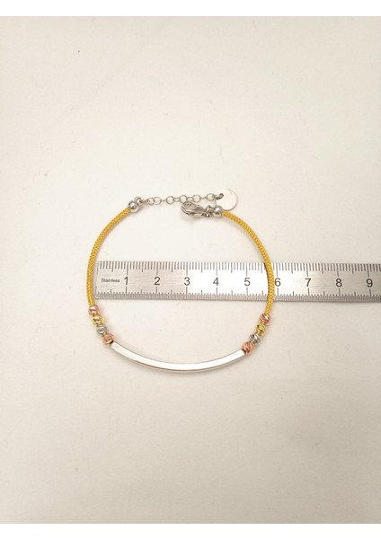 Kadın 925 Ayar Gümüş Zarif Plaka Bileklik,plaka Dorika Model Bileklik fırsatları