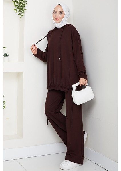 Aris Oysho Tunik Pantolon Ikili Takım 1611 - Acı Kahve