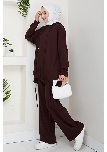 Aris Oysho Tunik Pantolon Ikili Takım 1611 - Acı Kahve fırsatları