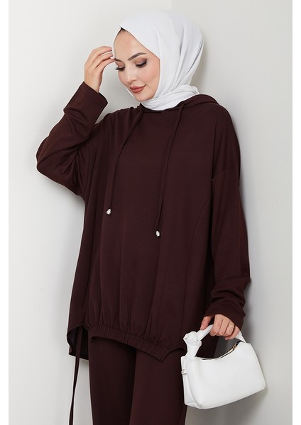 Aris Oysho Tunik Pantolon Ikili Takım 1611 - Acı Kahve indirimleri