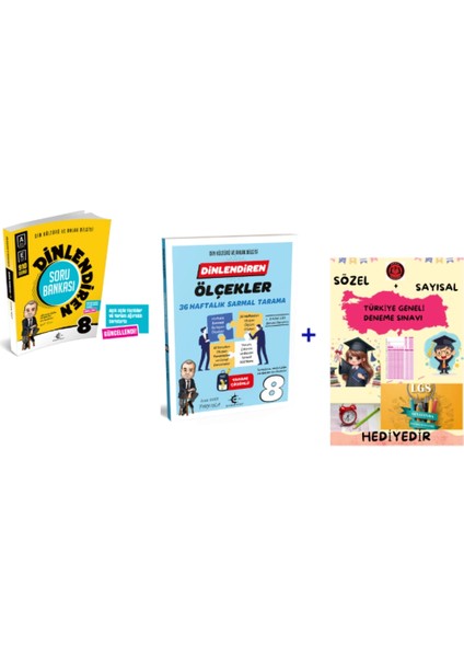 8. Sınıf Dinlendiren Soru Bankası ve Ölçekler 36 Haftalık Sarmal Tarama - Hediyelidir