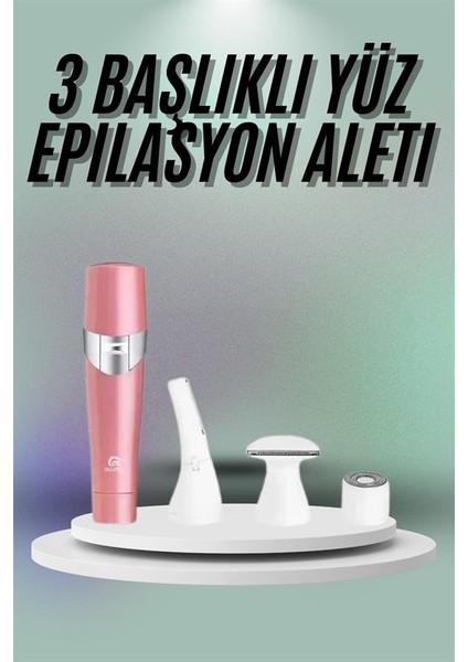 Zengezur Yüz, Kaş ve Tüm Vücut Epilasyon Aleti3 Başlıklı Epilatör Tüm Cilt Tiplerine Uygun fiyatları