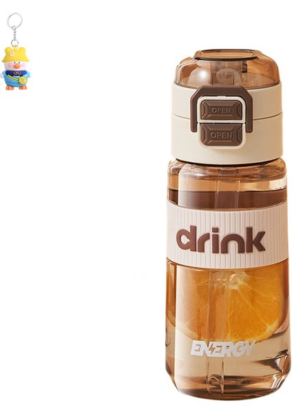 Erkek ve Kadın Pipetli Bardak, Öğrenci Spor Çift Içme Çay Bardak, Açık Hava Taşınabilir Su Isıtıcısı, Tek Tıklamalı Pop-Up Kapaklı Kullanışlı Bardak (Yurt Dışından)