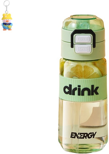 Erkek ve Kadın Pipetli Bardak, Öğrenci Spor Çift Içme Çay Bardak, Açık Hava Taşınabilir Su Isıtıcısı, Tek Tıklamalı Pop-Up Kapaklı Kullanışlı Bardak (Yurt Dışından)