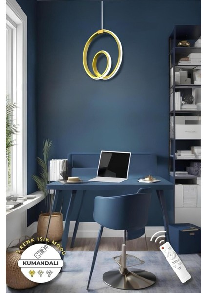 Perla Eskitme Kumandalı 3 Renk Modern Sarkıt LED Avize fiyatları