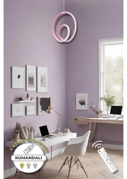 Perla Pembe Kumandalı 3 Renk Modern Sarkıt LED Avize fiyatları