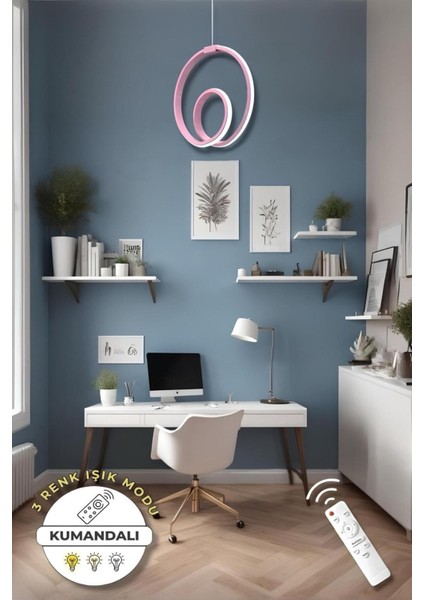 Perla Pembe Kumandalı 3 Renk Modern Sarkıt LED Avize fırsatları