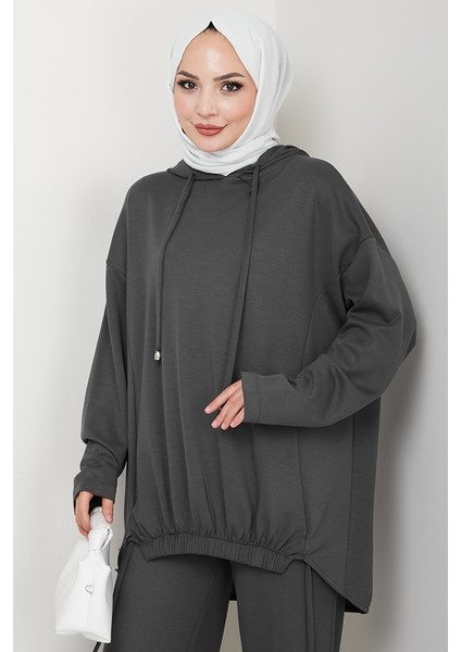 Aris Oysho Tunik Pantolon Ikili Takım 1611 - Antrasit modelleri