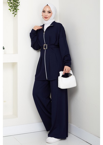 Dilsa Kemerli Oysho Ikili Takım 1607 - Lacivert indirimleri