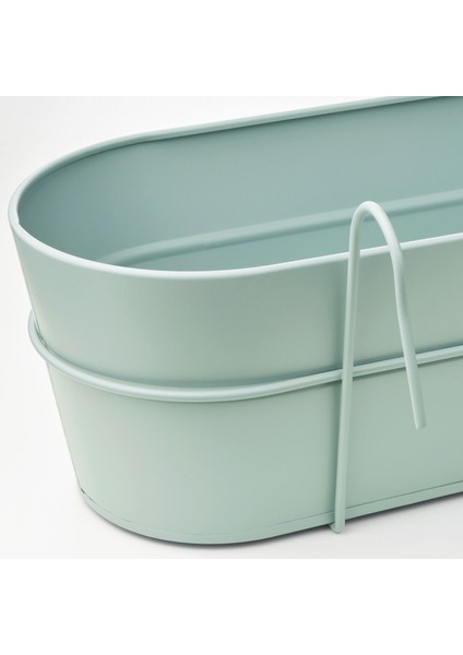 Çiçeklik, Turkuaz, 56X20 Cm, Dış Mekanda Kullanmak Için Uygundur. fırsatları