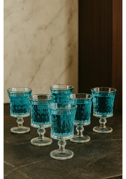 6 Lı Kristal Cam Kahve Yanı Su Bardağı Bardak 85ML fiyatları