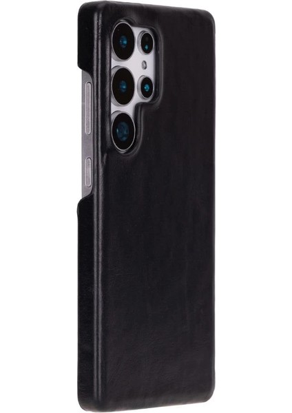 Samsung Galaxy S25 Ultra Uyumlu, Hakiki Deri, El Yapımı Arka Kapak, Kömür Siyah indirimleri