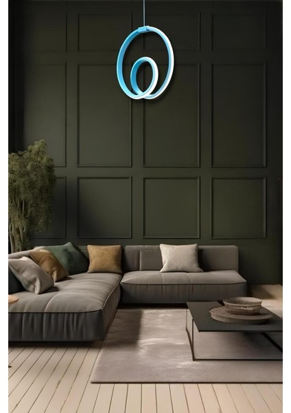 Perma Mavi Tek Renk Modern Sarkıt LED Avize fırsatları