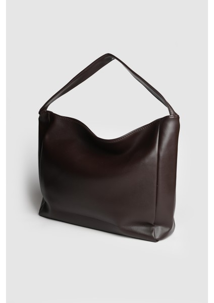 Lagraccio Paris Kadın Monet Yumuşak Deri El ve Omuz Çantası Kahve