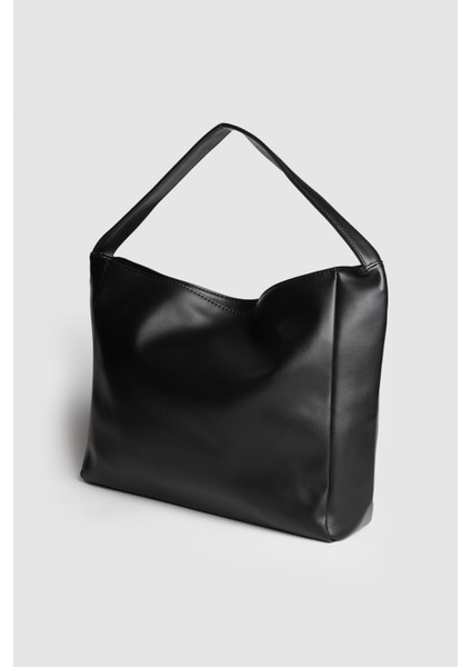 Lagraccio Paris Kadın Monet Yumuşak Deri El ve Omuz Çantası Siyah