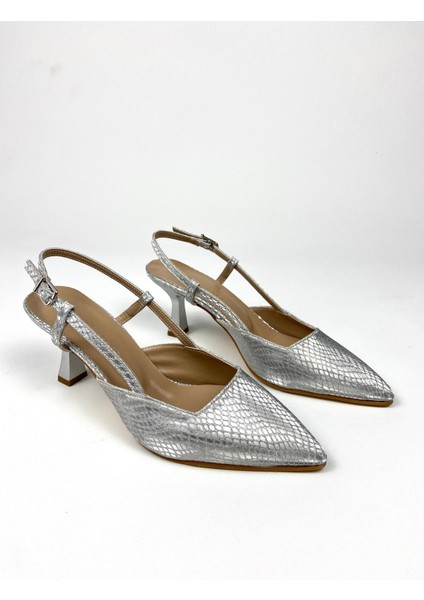 Desenli 6 cm Ince Topuklu Ayakkabı 01493 fırsatları
