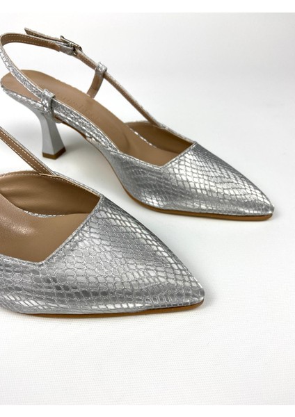 Desenli 6 cm Ince Topuklu Ayakkabı 01493 indirimleri