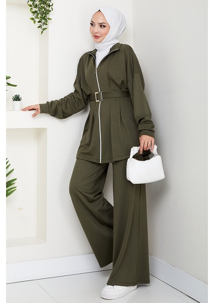 Dilsa Kemerli Oysho Ikili Takım 1607 - Haki modelleri