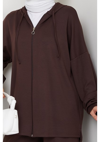 Kapüşonlu Oysho Ikili Takım 1609 - Kahve indirimleri