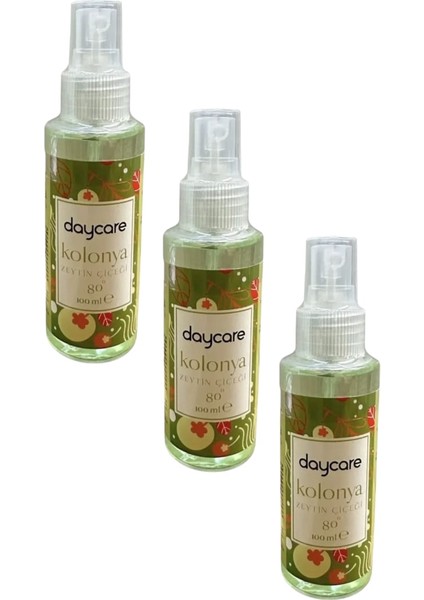 Zeytin Çiçeği Kolonyası 80° 100 ml x 3 Adet