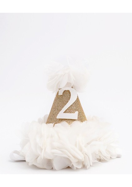 Beyaz 2 Yaş Huni Doğum Günü Tacı fiyatları