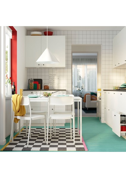 Mutfak Masası Takımı, Beyaz, 4 Sandalyeli, Açılabilir, 84/120X74 cm fiyatları