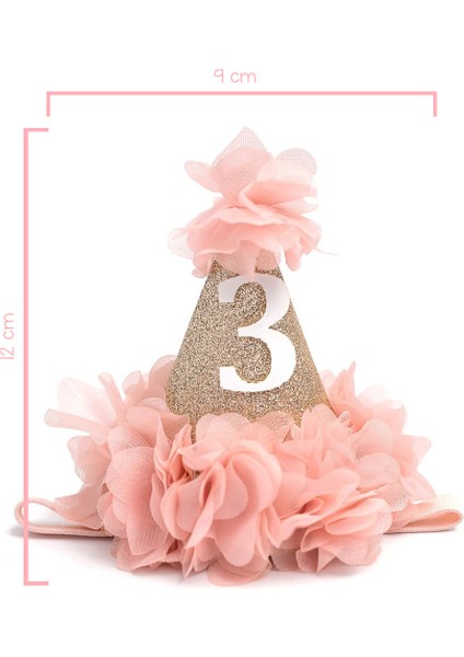 Pudra 3 Yaş Huni Doğum Günü Tacı modelleri