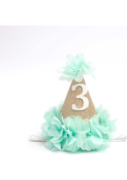 Mint 3 Yaş Huni Doğum Günü Tacı