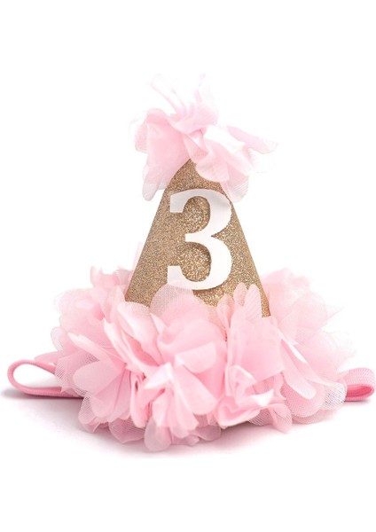 Pembe 3 Yaş Huni Doğum Günü Tacı fiyatları