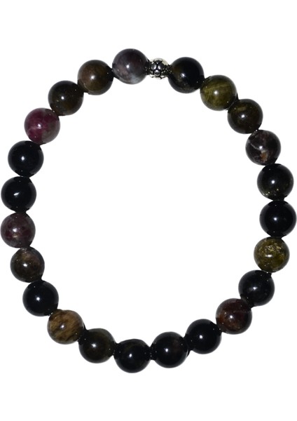 Turmalin Bileklik Doğaltaş 8mm Unisex Odaklanma Taşı