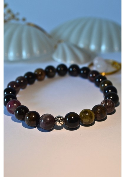 Turmalin Bileklik Doğaltaş 8mm Unisex Odaklanma Taşı modelleri