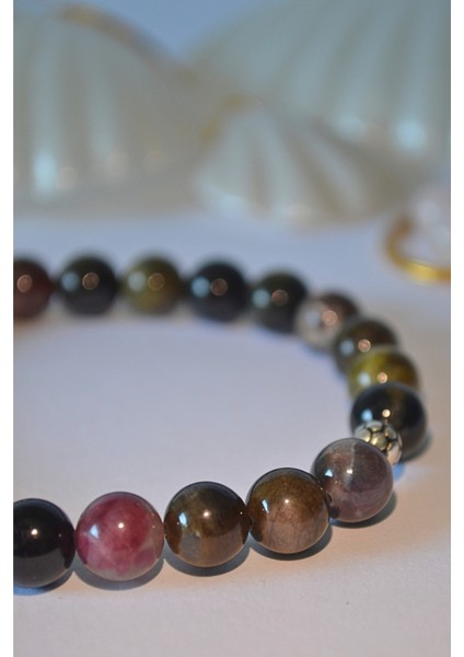 Turmalin Bileklik Doğaltaş 8mm Unisex Odaklanma Taşı fırsatları