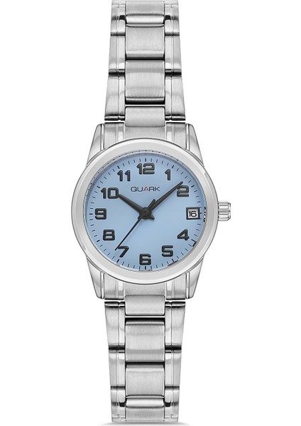 QL-X001D-2B2 Çelik Kasa Çelik Kordon Takvimli Kadın Kol Saati