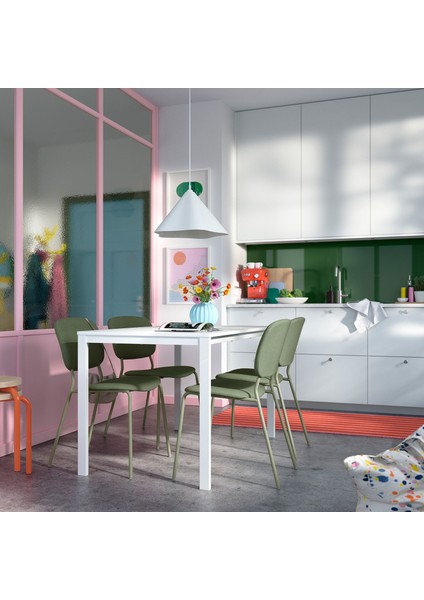 Mutfak Masası, Beyaz, 125X74 Cm, 4 Kişilik fiyatları