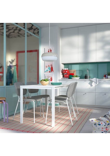 Mutfak Masası, Beyaz, 125X74 Cm, 4 Kişilik modelleri