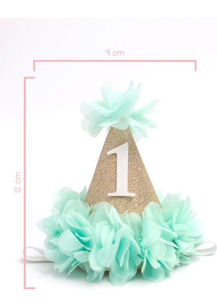 Mint 1 Yaş Huni Doğum Günü Tacı modelleri