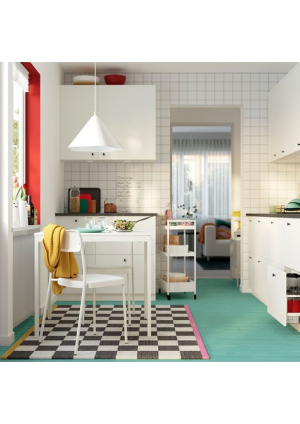 Mutfak Masası Takımı, Beyaz, 2 Sandalyeli, Açılabilir, 84/120X74 cm fiyatları