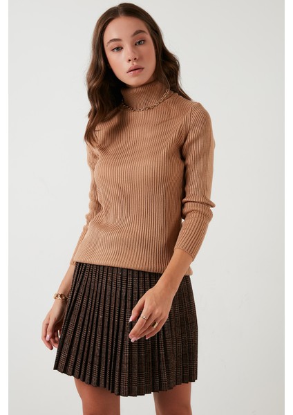 Fitilli Regular Fit Balıkçı Yaka Soft Akrilik 2'li Paket Kazak Bayan Kazak 4614102S2 modelleri